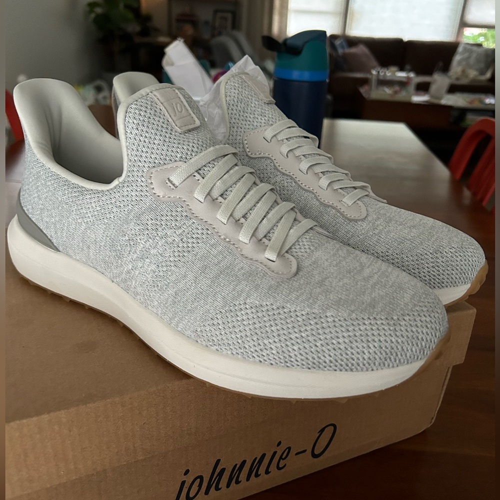 johnnie-O Mens Knit Range Runner 2.0 Gray Golf Shoes Size 11 Medium (D, M)